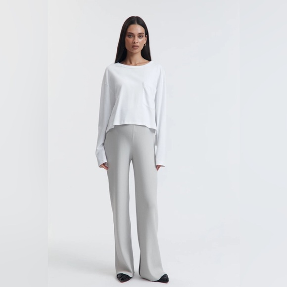 Legoe Celeste Wide Leg Maternity Pant Stone Grey 0 (AUS) 4-6 (US) - Picture 8 of 10